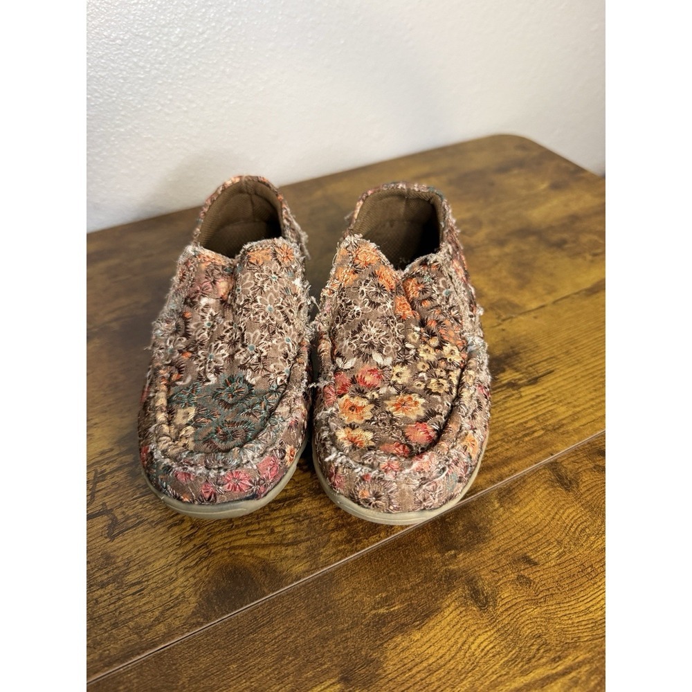 Roper Youth Toddler Floral Raw Hem Slip‎ on Shoes Size 11 Western